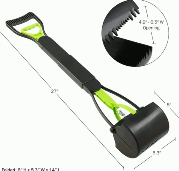 Collapsible Pooper Scooper for Animals - Ergonomic Handle