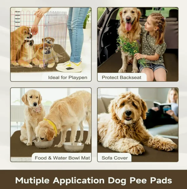 Pet Legend Reusable Dog Pee Pads (2 Pack) - Absorbent Odor Control