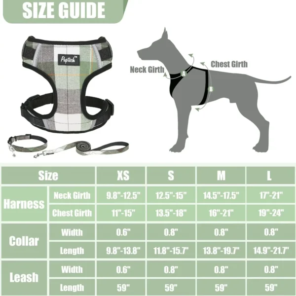 PUPTECK Dog Harness and Lead Set for Small Dogs & Cats