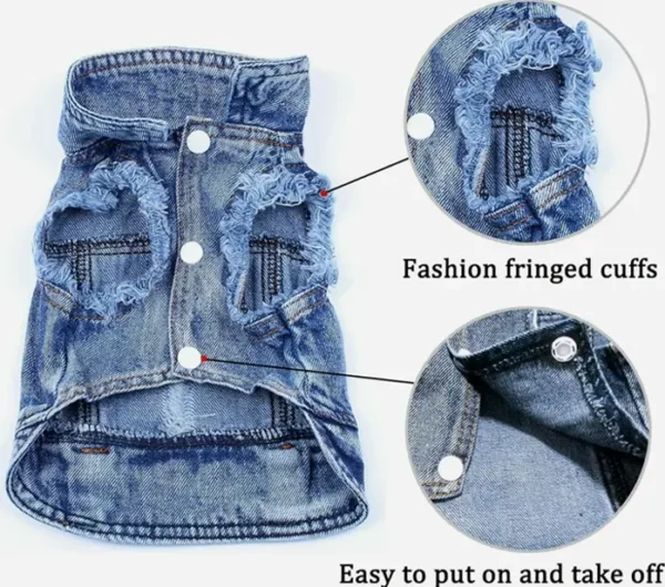 Pet Jean Vest for Small Dogs or Cats