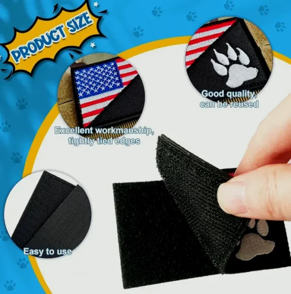 13-Piece Dog Hook Loop Patches Harness Patch