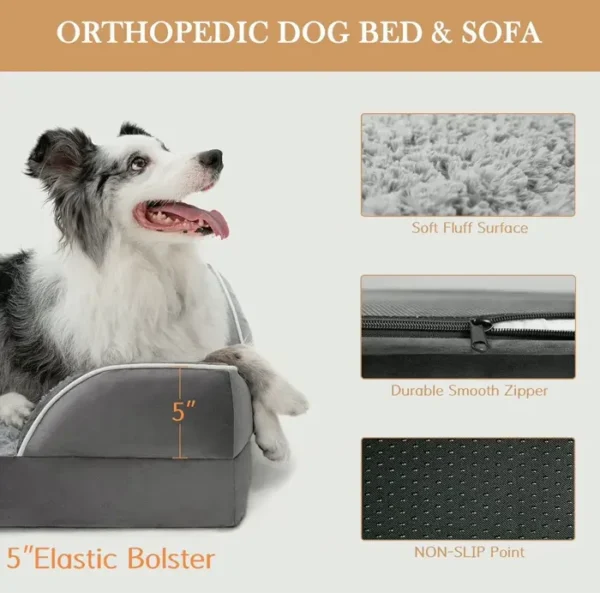 Durable Supportive Foam Dog Bed for XL Canines