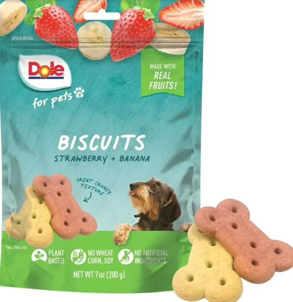 Freshly Fetched Strawberry Banana Puppy Biscuits - 7 oz Pack