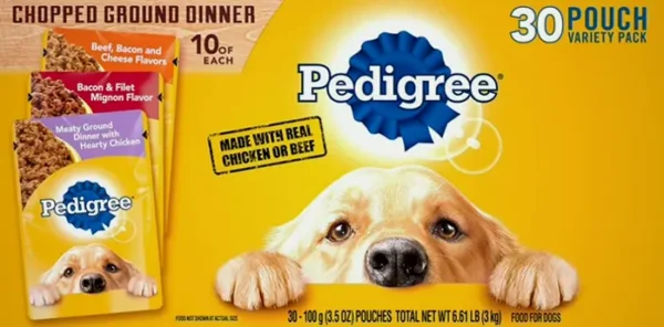 PEDIGREE Adult Soft Wet Food, 30-Count Mixed Varieties