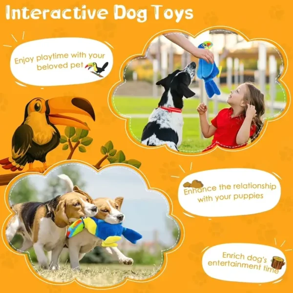 Large Squeaky Dog Toys - Soft Chew Toys for Small, Medium, Large Pets