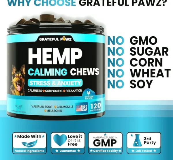 Hemp Calming Treats for Pets Stress Relief