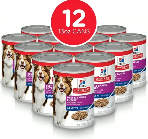 Hill’s Science Diet Senior Canine Nutrition, Beef & Veggies, 12x12.8oz