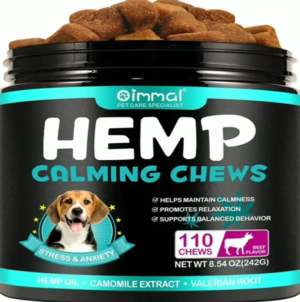 Cannabis Calming Chews for Pets, 110 Pcs, Meat Tasty"