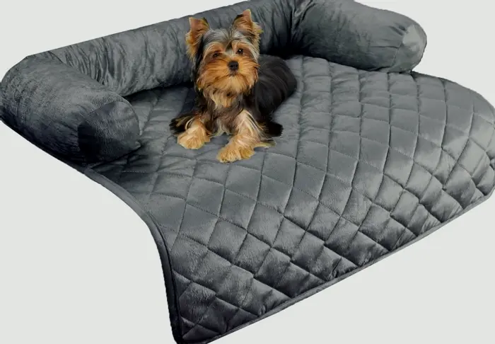 Dog Couch Protector with Water-Resistant Edge - Gray