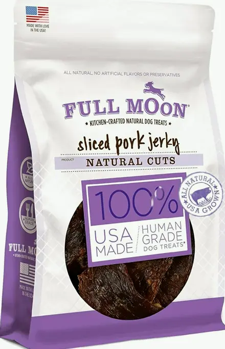 Healthy Pork Jerky Treats for your Dogs (No-Grain, Edible) 10 oz