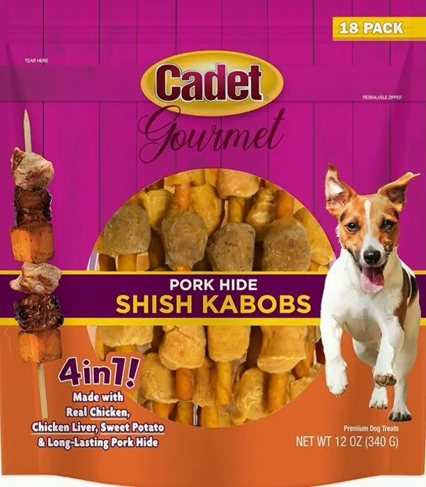 Cadet Pork Kabob Pet Treats 5" (18 Count)