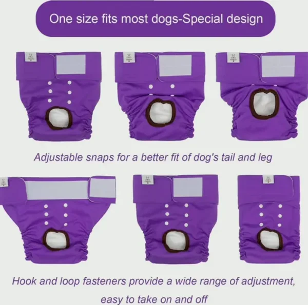 AdorableBone Reusable Dog Wraps Set for Female