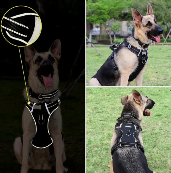 WINESEE Reflective Pet Harness with Leash Clips Suitable for All Sizes