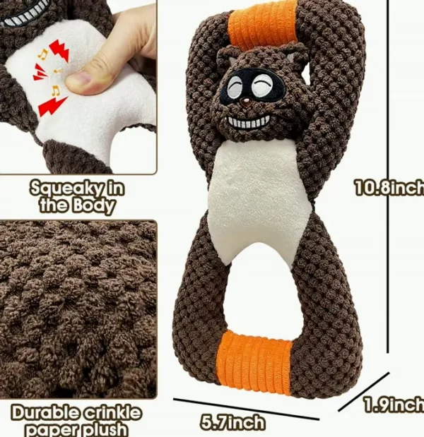 Tug of War Dog Playthings for Tiny Pups (Raccoon)