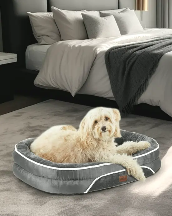 Orthopedic Dog Bed with Egg Foam, Machine Washable Fabric