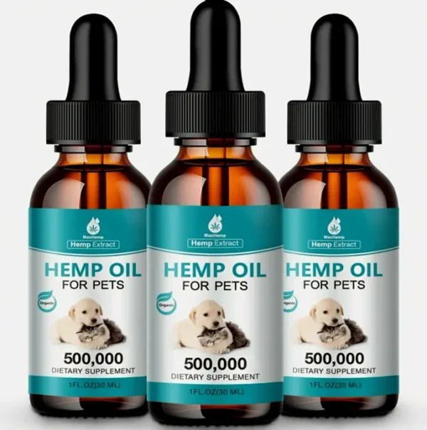 Hemp Oil for Dogs (3 Bottles) Eases Stress