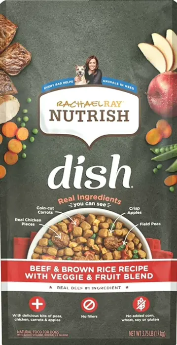 Rachael Nutrish Dish High-quality Dry Dog Food, Beef & Rice, 3.75 lbs