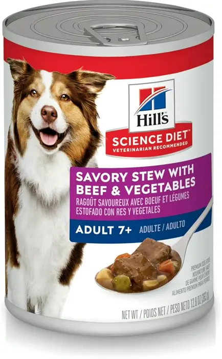 Hill’s Science Diet Senior Canine Nutrition, Beef & Veggies, 12x12.8oz