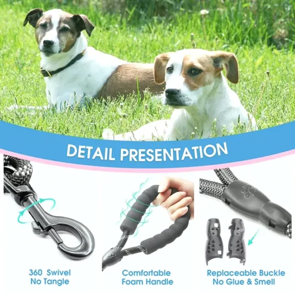 Reflective Pet Leash featuring Padded Grip - Brand