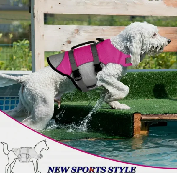 Puppy Athletic Life Jacket for Swimming - Adjustable