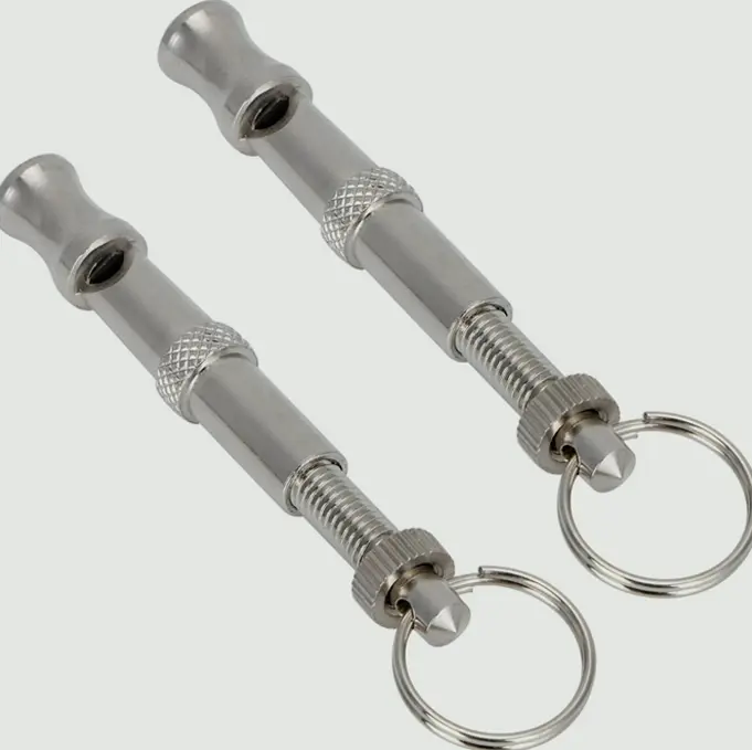 GloGlow 2pcs Sonic Metal Dog Whistle Training Tool