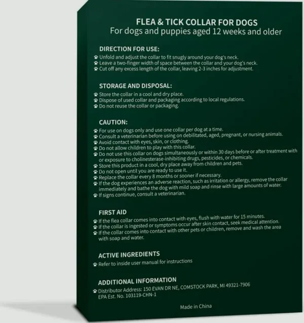 Set Flexible Dog Flea Collar - 32 Months Pest Control