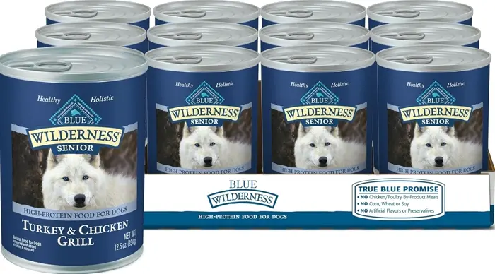 Blue Wilderness High Protein Mature Dog Food (Turkey & Chicken) Pack of 12