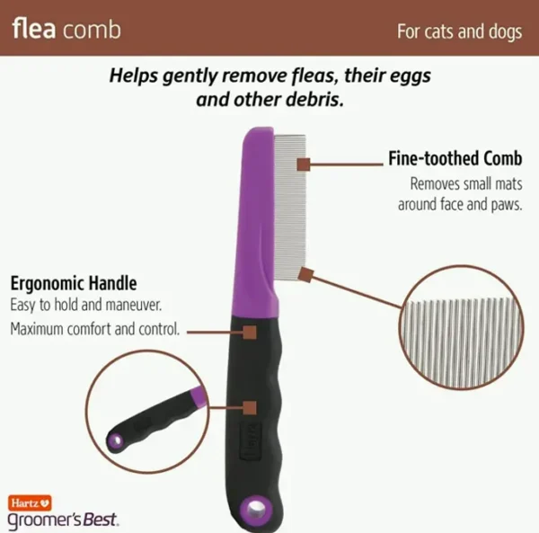 Groomer's Best Bug Comb Dogs & Cats with Fine Teeth