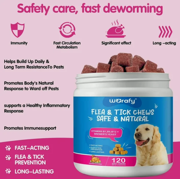 Tick Prevention & Probiotic Chews for Dogs