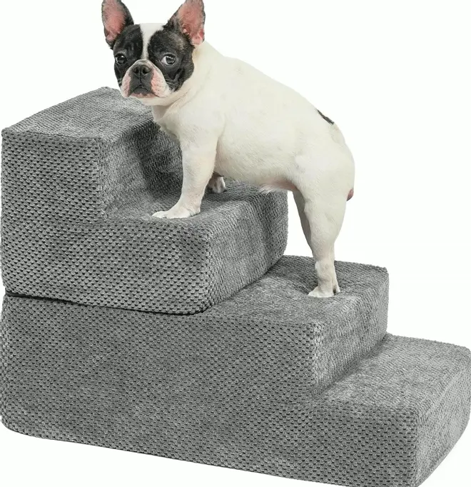 Versatile Pet Stairs - Removable Cushion 4-Step