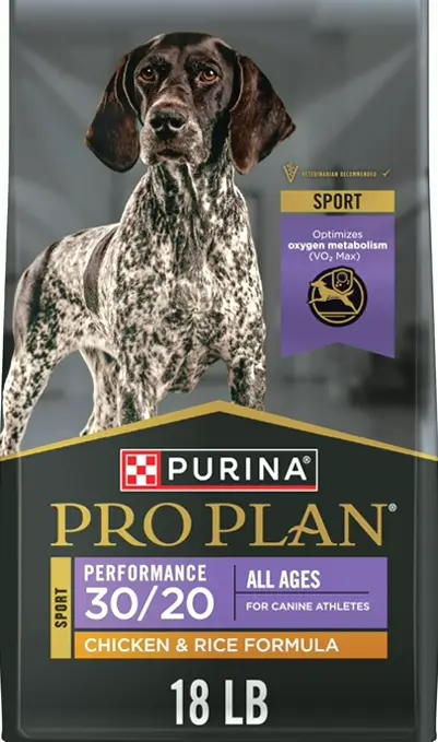 Pro Plan High-Calorie Dry Dog Food, 30/20 Chicken & Rice - 18 lb. Pack