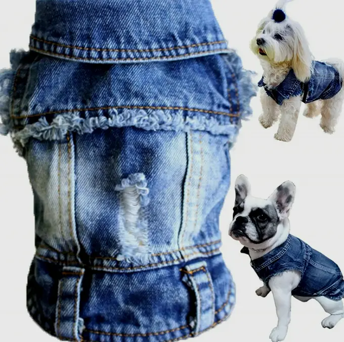 Pet Jean Vest for Small Dogs or Cats