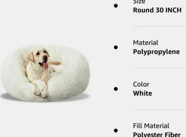 Washable Medium Dog Bed Circular