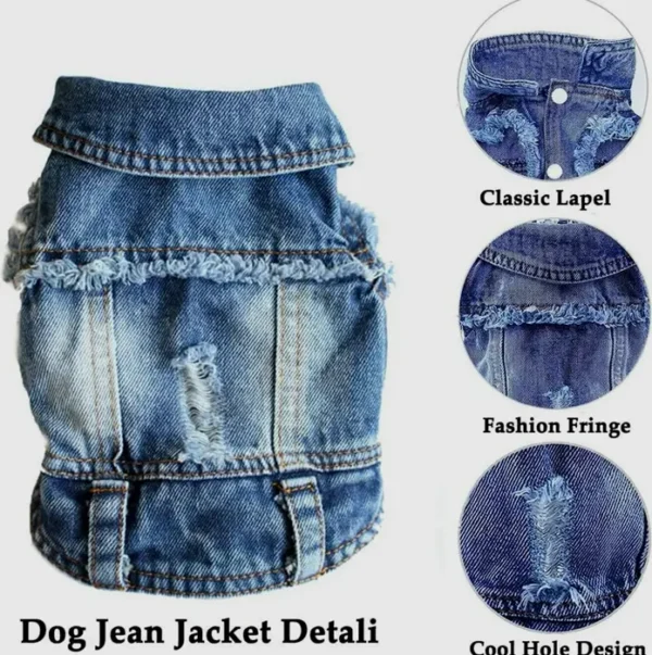 Cute Pet Denim Coat for Small Pets