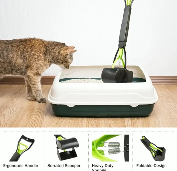 Collapsible Pooper Scooper for Animals - Ergonomic Handle