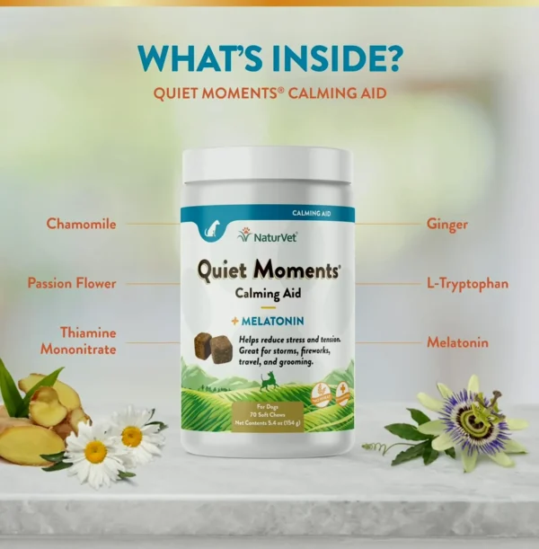 NaturVet Quiet Moments Dog Aid - 70 Soft Chews