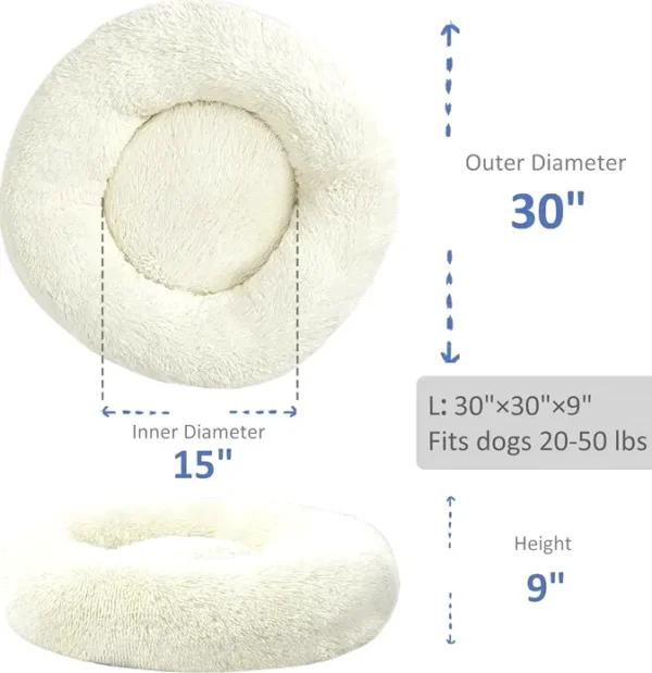 Washable Medium Dog Bed Circular